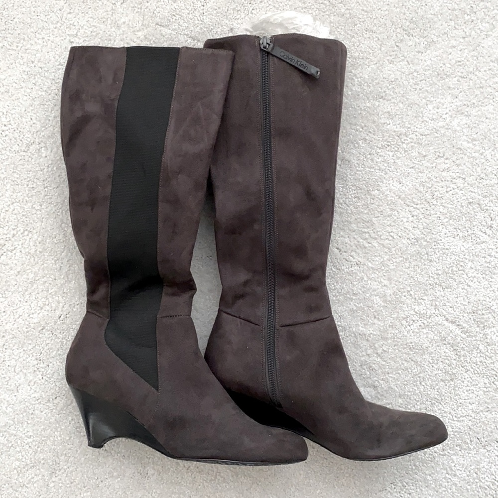 Calvin Klein Knee High Boots Grey